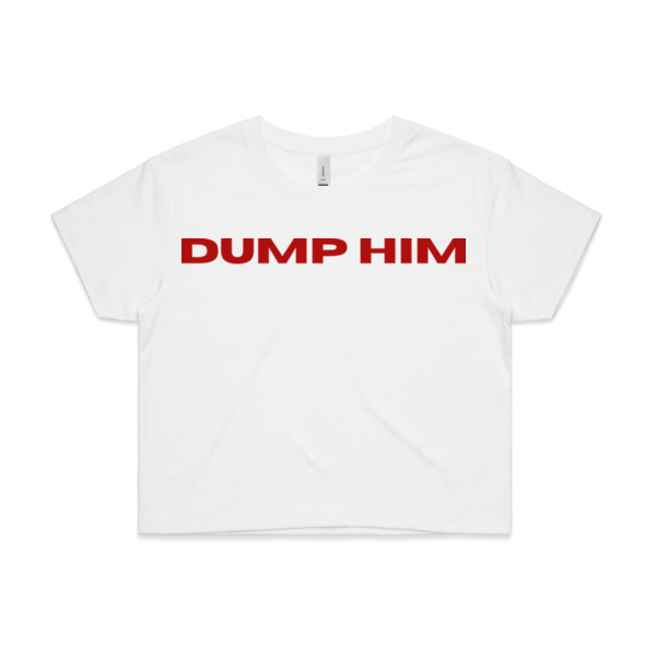 DUMP HIM - GRAPHIC CROP BABY TEE Thumbnail